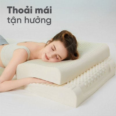 Gối Cao Su Vạn Thành Dợn VTGCSD4563 (45 x 63 cm) - Trắng