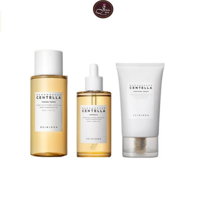 Bộ 3 Sản Phẩm Dưỡng Da Giảm Mụn Phục Hồi Da Skin1004 Madagascar Centella (Gồm Toner 210ml+ Serum 55ml+ Cream Soothing 75ml)