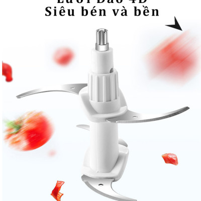 Máy xay thịt đa năng KONKA KJ-FP201 Cối thủy tinh 2 Lít với 4 lưỡi inox 304 Công Suất 250W - HÀNG CHÍNH HÃNG