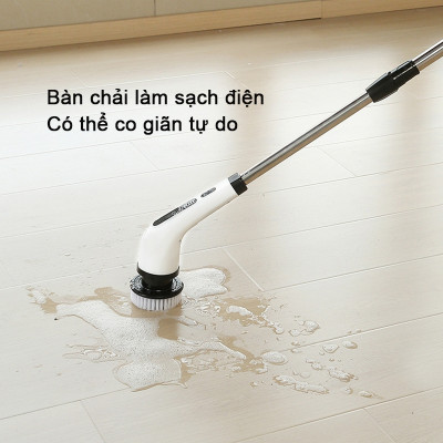 Máy Cọ Nhà Vệ Sinh TMD (6 đầu cọ) - Chổi Cọ Điện Sạch Mọi Ngóc Ngách/Sử Dụng 120p, Chất Liệu Bền Đẹp