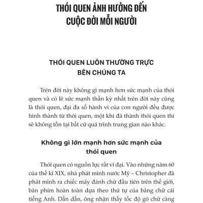 Thói Quen Tốt Tạo Ra Cuộc Sống Chất