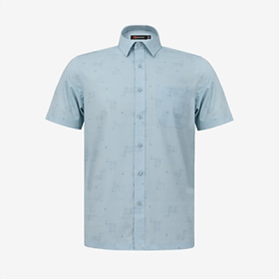 Áo sơ mi nam ngắn tay Khatoco A1MN518T2-CNIN700-2701-N