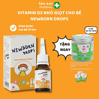 Newborn Drops VITAMIN D3 12000IU Giúp tăng cường hấp thu canxi cho trẻ nhỏ (15ml)
