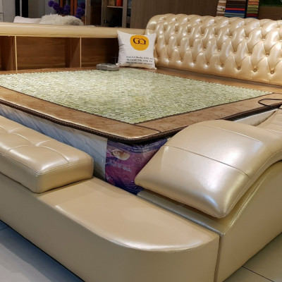 Giường ngủ Juno Sofa cao cấp có thành massage Kt 1m6 x 2m hoặc 1m8 x 2m