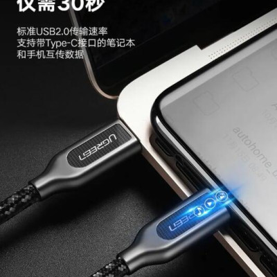 Ugreen UG50224US265TK 1M Dây USB Type-C sang USB 2.0 sạc và truyền dữ liệu - HÀNG CHÍNH HÃNG