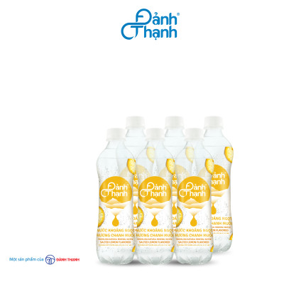 Lốc 6 chai Nước Khoáng Thiên Nhiên Có Ga Đảnh Thạnh Khoáng Chanh Muối 430ml