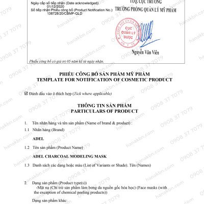 Bột Mặt Nạ Dẻo Than Hoạt Tính Sạch Lỗ Chân Lông Bã Nhờn ADEL Hàn Quốc 1kg