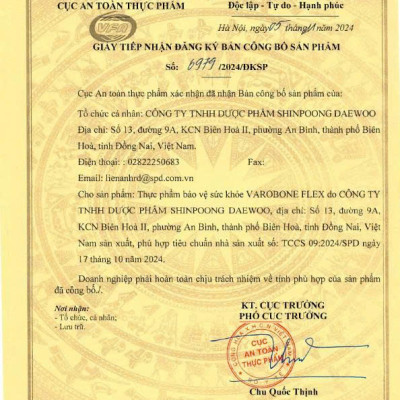 TPBVSK VAROBONE FLEX - Hỗ trợ tăng cường chất nhờn, cải thiện khả năng vận động của khớp - Shinpoong Pharma (Hộp 60v)