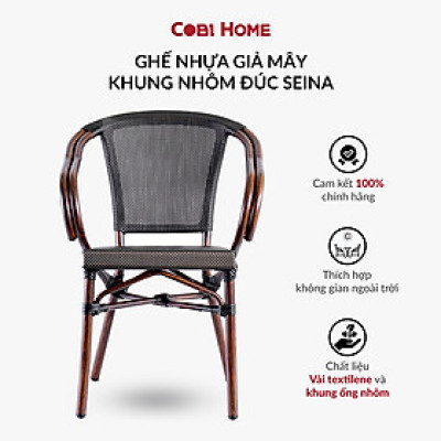 Ghế nhựa giả mây  SEINA khung nhôm đúc - 391869