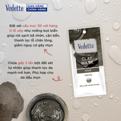 Mặt nạ đất sét bùn khoáng Vedette gói 12g
