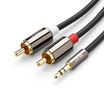 Ugreen UG10590AV116TK 3M màu Đen Cáp âm thanh 2 đầu Bông sen sang 3.5mm Dương mạ vàng - HÀNG CHÍNH HÃNG