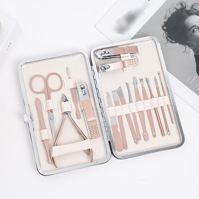 Bộ Bấm Móng Tay 16 Món Cao Cấp Nhỏ Gọn , Kìm Cắt Móng Tay Chân Làm Nail Kèm Hộp Đựng Sang Trọng