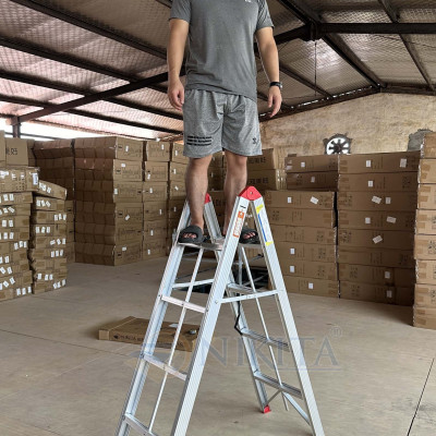 Thang Ghế Gấp Gọn, Có Tay Vịn Gia Đình , Bậc Thang Chắc Chắn, Dễ Dàng Sử Dụng - Hàng chính hãng NIKITA