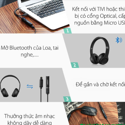 Bộ Phát Âm Thanh Bluetooth 50213 Đầu Ra Quang Hifi Hi End Optical  UGREEN Cm150 - Hàng chính hãng
