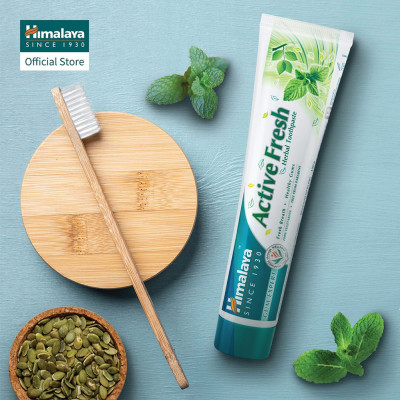 [HSD: 30/06/2026] COMBO 3 TUÝP KEM ĐÁNH RĂNG HIMALAYA ACTIVE FRESH HERBAL TOOTHPASTE BẢO VỆ NƯỚU GIÚP HƠI THỞ THƠM MÁT