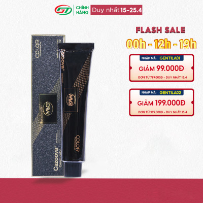 Thuốc Nhuộm Tóc cân bằng và phủ bạc cao cấp, màu nhuộm CAZOOVA 100ML