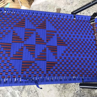 Ghế dù gấp dùng để  ngủ trưa , Khung sắt sơn tĩnh điện,-Giao màu ngẫu nghiên