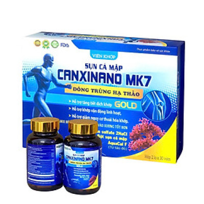 Viên Uống Đông Trùng Hạ Thảo Sụn Cá Mập - Bổ Sung Glucosamin - Hộ 2 lọ *30 viên, vinaphar