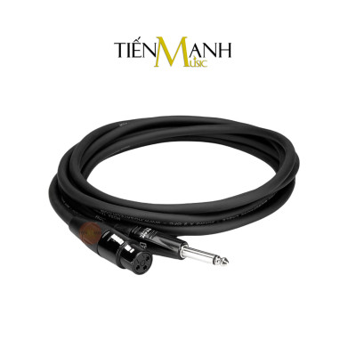 Dây Cáp Micro Hosa Hát Karaoke Pro Rean by Neutrik XLR Canon Cái sang 6ly TS Mono Dài 3m, 7.5m HMIC-010HZ, HMIC-025HZ Cable XLR3F to 1/4 in Hàng Chính Hãng
