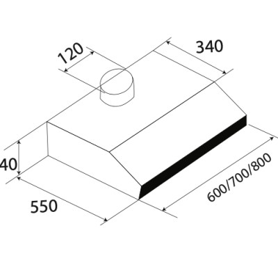 Máy Hút Mùi Cổ Điển KAFF KF-70I (Màu inox) - Hàng Chính Hãng