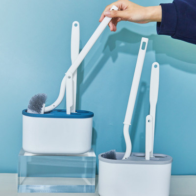 Bộ bàn chải vệ sinh nhà tắm, toilet 3in1 dán tường tiện dụng