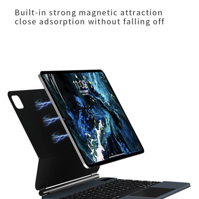 Bao bàn phím Wiwu Magic Keyboard MK109 cho Ipad 10.9", 11", 12.9" có cảm ứng nguồn hiển thị pin thời gian thực, tích hợp nam châm - Hàng chính hãng