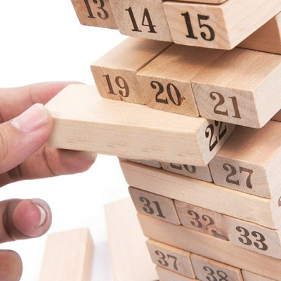 Bộ đồ chơi rút gỗ mini 54 thanh - Hàng chính hãng