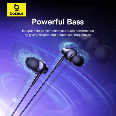 Tai nghe Type C Baseus Encok CZ11 Wired Earphones dùng cho iphone15 iPad Samsung Laptop - Hàng Chính Hãng