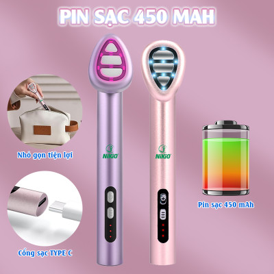 Máy massage mắt môi Nikio NK-125D - Thiết bị làm đẹp đa năng, công nghệ EMS, IPL, rung và nhiệt nóng