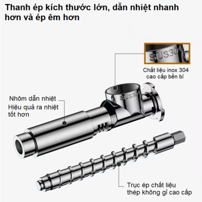 Máy ép dầu thực vật dùng cho gia đình, quán ăn. Thương hiệu Anh Quốc cao cấp Aosida - B03S - HÀNG CHÍNH HÃNG