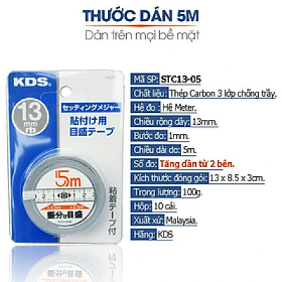 Thước dán đo từ giữa sang 2 bên Nhật Bản KDS