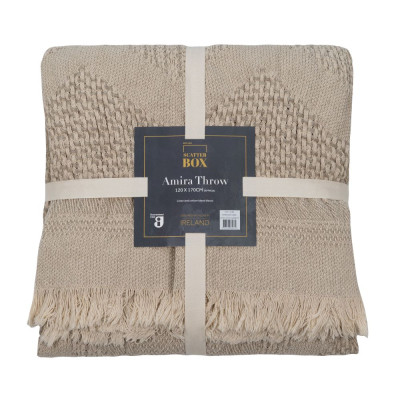 Scatter Box Chăn Sofa cao cấp nhập khẩu Ireland Anh Quốc AMIRA màu NATURAL kích thước 120X170CM Phong cách hiện đại
