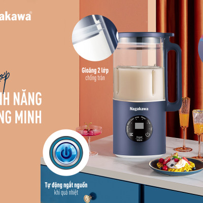 Máy làm sữa hạt đa năng Nagakawa NAG0825 (0,6L - 500W) - Hàng chính hãng