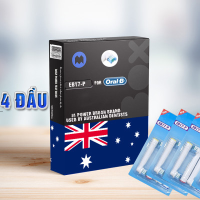 Set đầy đủ nhiều mã Bộ 4 đầu bàn chải đánh răng điện máy Oral B Braun chăm sóc răng miệng toàn diện – MIHOCO OralB Model EB-Hàng chính hãng