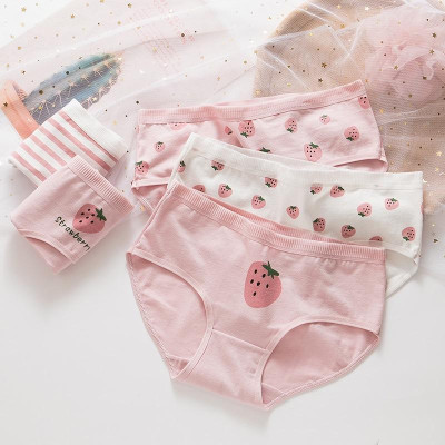 Set 5 quần lót nữ cotton thoáng khí, kháng khuẩn nhiều họa tiết dễ thương size từ 32 đến 67 kg
