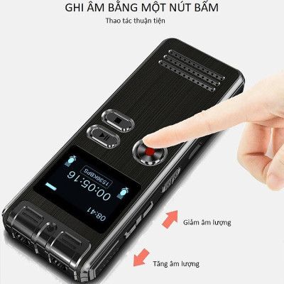 ROGTZ - Máy Ghi Âm Chuyên Nghiệp GH-Q6(SK06) Micro đa hướng Ghi âm dải rộng Loại bỏ tạp âm Hỗ trợ thẻ gắn ngoài lên tới 128Gb Nghe nhạc Mp3 Vỏ kim loại Màn LCD Pin Lithium 200mAh Sạc nhanh USB Tương thích nhiều HĐH - Hàng Chính Hãng