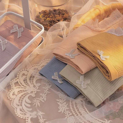 Combo 5 quần lót nữ cotton cạp đính nơ co giãn 4 chiều form to rộng 45 - 65kg - TADA