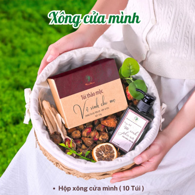 Bộ ở cữ đầy đủ Wonmom ( Tắm gội - dưỡng trắng mặt - body - giảm eo - xông hơi - lợi sữa - bé