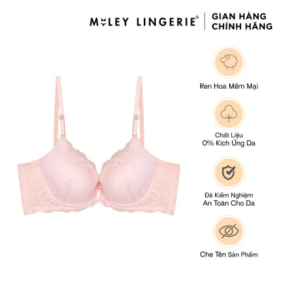Áo Ngực Nâng Ngực Ren Nữ Mút Dày 4cm Active Miley Lingerie - Hồng BRL12001
