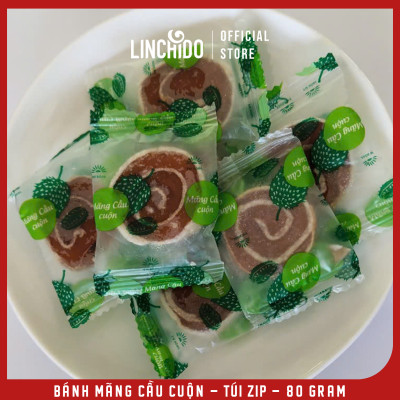 Bánh Mãng Cầu Cuộn - Đặc sản Đồng Tháp - Túi Zip 80 Gram