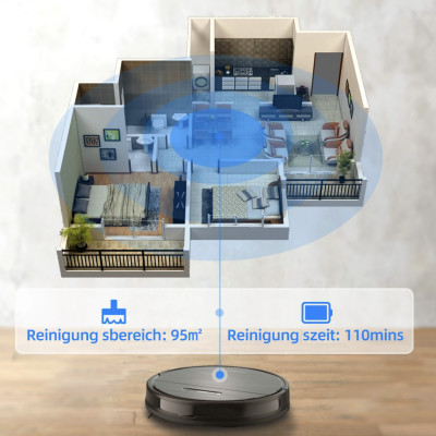 Robot Hút Bụi Lau Nhà Xiaomi Vacuum Mop Pro - Màu Ngẫu Nhiên Diện Tích Hoạt Động 150 m2 Lực Hút 3000 Pa Công Suất 40 W - Hàng Nhập Khẩu