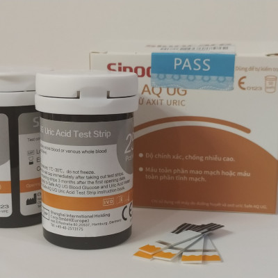 BỘ MÁY ĐO ĐƯỜNG HUYẾT VÀ AXIT URIC ( BỆNH GÚT ) 2 TRONG 1 KÈM 100 QUE KIM