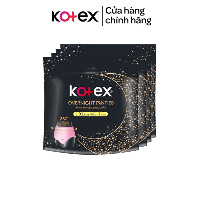 Combo Gói Kotex đêm dạng quần cõ M/L 2 quần