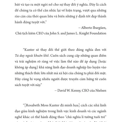 Tư Duy Ngoài Khuôn Khổ - Lãnh Đạo Tiến Bộ, Đổi Mới Thế Hệ