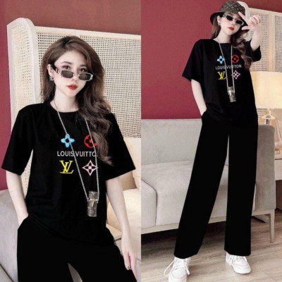 Sét bộ đồ nữ quần dài ống suông rộng đi chơi duyên dáng sang trọng bigsize mẫu mới đẹp, bộ đồ cao cấp bao chất