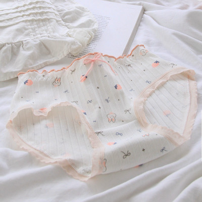 Combo 5 quần lót nữ cotton Freesize Kiểu Thỏ xanh tím dễ thương (giao màu ngẫu nhiên)