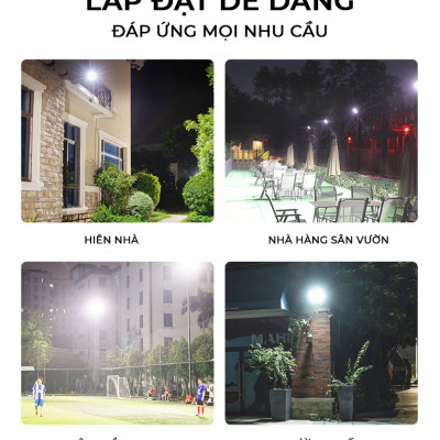 Đèn Led Năng Lượng Mặt Trời Siêu Sáng 120W CHÍNH HÃNG- LK SOLAR TGD-99120, Sử dụng 100% năng lượng mặt trời, dễ dàng lắp đặt ngoài sân vườn, trong nhà, nhà xưởng, trang trại, cảm biến ánh sáng, có remote điều khiển từ xa
