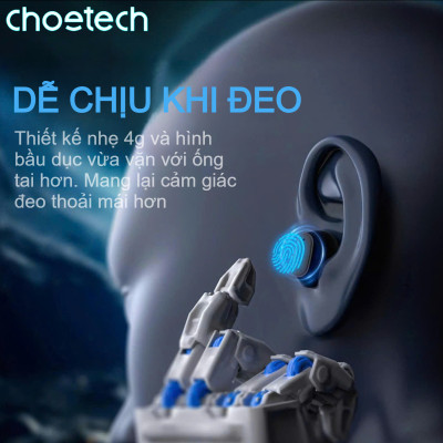 Tai Nghe Choetech BH-T23 Không Dây TWS True Wireless Earbuds - Hàng chính hãng