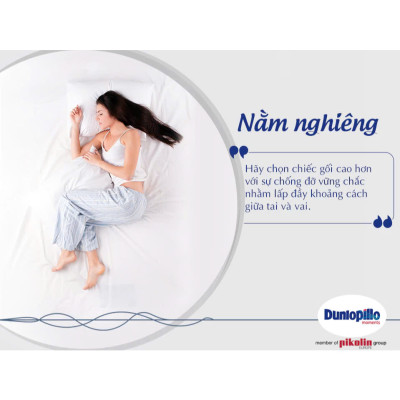 Gối Nằm Gòn Dunlopillo cao cấp Kích thước: 74x48 cm