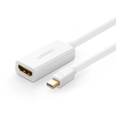 Ugreen UG10460MD112TK 18CM màu Trắng Cáp chuyển đổi Mini DP sang HDMI hỗ trợ phân giải 1920x1080 - HÀNG CHÍNH HÃNG